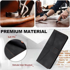 Für Samsung Galaxy S25 FE Hülle Dreieck Aufdruck Anti-Scratch Telefon Brieftasche Abdeckung 