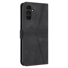 Für Samsung Galaxy S25 FE Hülle Dreieck Aufdruck Anti-Scratch Telefon Brieftasche Abdeckung 
