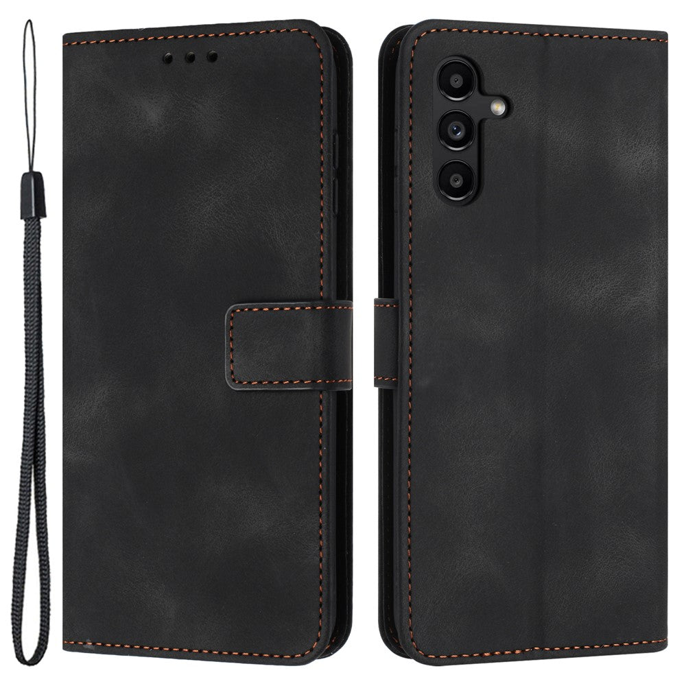 For Samsung Galaxy S25 FE Case Solid Color Leather Wallet Protective Phone Cover