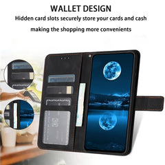 Étui portefeuille en cuir de couleur unie pour Samsung Galaxy S25 FE