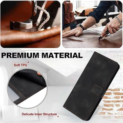 Étui portefeuille en cuir de couleur unie pour Samsung Galaxy S25 FE