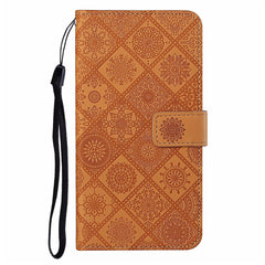 Étui portefeuille en cuir avec sangle pour Samsung Galaxy S25 FE, style ethnique 