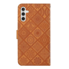 Étui portefeuille en cuir avec sangle pour Samsung Galaxy S25 FE, style ethnique 