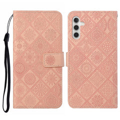 Étui portefeuille en cuir avec sangle pour Samsung Galaxy S25 FE, style ethnique 