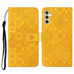 Étui portefeuille en cuir avec sangle pour Samsung Galaxy S25 FE, style ethnique 