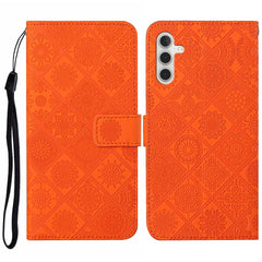 Étui portefeuille en cuir avec sangle pour Samsung Galaxy S25 FE, style ethnique 