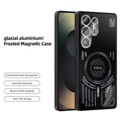 ABEEL For Samsung Galaxy S25 Ultra Magnetic Case Aluminium Alloy + PC + TPU Hollow Heat Dissipation Phone Cover