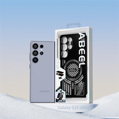 ABEEL For Samsung Galaxy S25 Ultra Magnetic Case Aluminium Alloy + PC + TPU Hollow Heat Dissipation Phone Cover