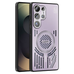 ABEEL For Samsung Galaxy S25 Ultra Magnetic Case Aluminium Alloy + PC + TPU Hollow Heat Dissipation Phone Cover