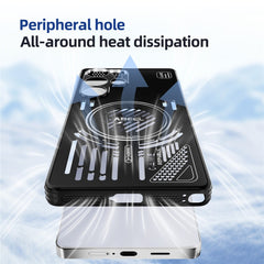 ABEEL For Samsung Galaxy S25 Edge Magnetic Case Aluminium Alloy + PC + TPU Hollow Heat Dissipation Phone Cover