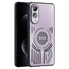 ABEEL For Samsung Galaxy S25 Edge Magnetic Case Aluminium Alloy + PC + TPU Hollow Heat Dissipation Phone Cover
