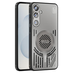 ABEEL For Samsung Galaxy S25+ Magnetic Case Aluminium Alloy + PC + TPU Hollow Heat Dissipation Phone Cover