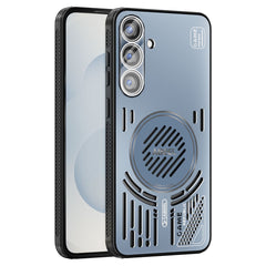 ABEEL For Samsung Galaxy S25+ Magnetic Case Aluminium Alloy + PC + TPU Hollow Heat Dissipation Phone Cover