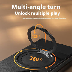 For Samsung Galaxy S24 Ultra Magnetic Case with Kickstand Borderless PU + Metal Drop Proof Phone Back Cover