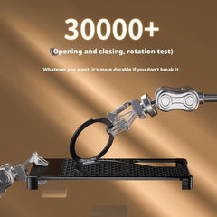 For Samsung Galaxy S25 Ultra Magnetic Case Borderless Textured PU + Metal Kickstand Phone Cover