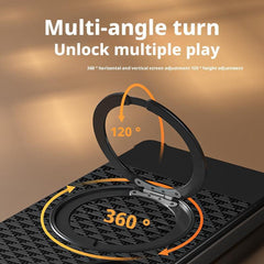 For Samsung Galaxy S24 Ultra Magnetic Case Borderless Textured PU + Metal Kickstand Phone Cover