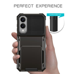 For Samsung Galaxy S25 Edge Case PC + TPU Dual Layer Back Phone Cover with Card Holder