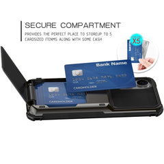 For Samsung Galaxy S25 Edge Case PC + TPU Dual Layer Back Phone Cover with Card Holder