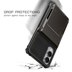 For Samsung Galaxy S25 Edge Case PC + TPU Dual Layer Back Phone Cover with Card Holder