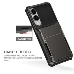 For Samsung Galaxy S25 Edge Case PC + TPU Dual Layer Back Phone Cover with Card Holder