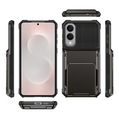For Samsung Galaxy S25 Edge Case PC + TPU Dual Layer Back Phone Cover with Card Holder