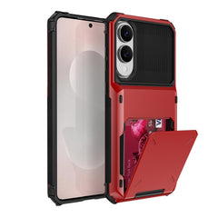 For Samsung Galaxy S25 Edge Case PC + TPU Dual Layer Back Phone Cover with Card Holder