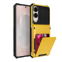 For Samsung Galaxy S25 Edge Case PC + TPU Dual Layer Back Phone Cover with Card Holder