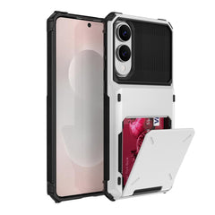 For Samsung Galaxy S25 Edge Case PC + TPU Dual Layer Back Phone Cover with Card Holder