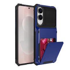 For Samsung Galaxy S25 Edge Case PC + TPU Dual Layer Back Phone Cover with Card Holder