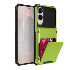 For Samsung Galaxy S25 Edge Case PC + TPU Dual Layer Back Phone Cover with Card Holder
