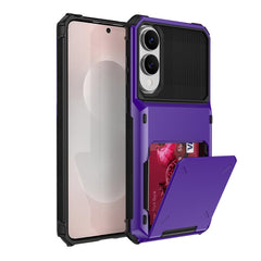 For Samsung Galaxy S25 Edge Case PC + TPU Dual Layer Back Phone Cover with Card Holder