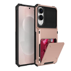 For Samsung Galaxy S25 Edge Case PC + TPU Dual Layer Back Phone Cover with Card Holder