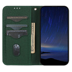 Für Samsung Galaxy S25 FE Hülle Gewebte Textur PU Leder Brieftasche Telefonabdeckung mit Handschlaufe 