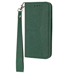 Für Samsung Galaxy S25 FE Hülle Gewebte Textur PU Leder Brieftasche Telefonabdeckung mit Handschlaufe 
