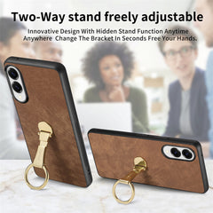 For Samsung Galaxy S25 Edge Case CASENEO D22 Folding Kickstand Retro Leather Back Phone Cover