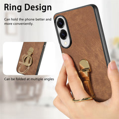 For Samsung Galaxy S25 Edge Case CASENEO D22 Folding Kickstand Retro Leather Back Phone Cover