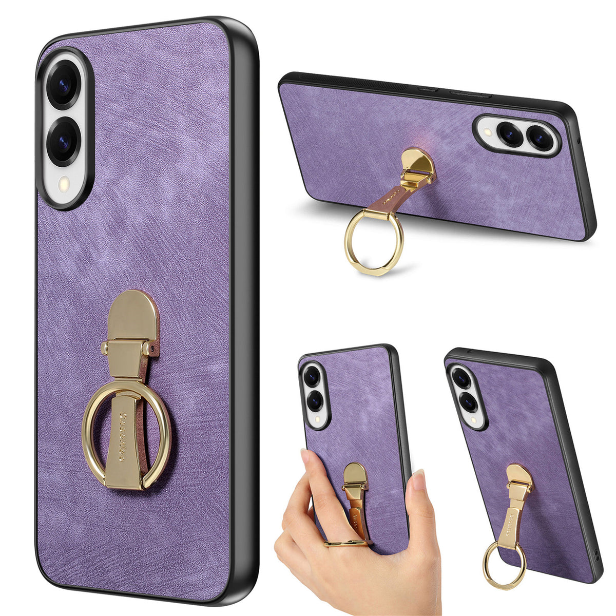 For Samsung Galaxy S25 Edge Case CASENEO D22 Folding Kickstand Retro Leather Back Phone Cover