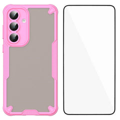 Coque arrière anti-chute en TPU pour Samsung Galaxy S25 FE, série WANLONFENG MFFJ, avec film protecteur d'écran 