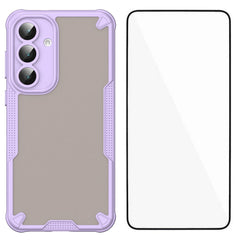 Coque arrière anti-chute en TPU pour Samsung Galaxy S25 FE, série WANLONFENG MFFJ, avec film protecteur d'écran 