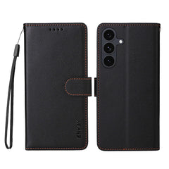 Étui portefeuille avec sangle pour Samsung Galaxy S25 FE ENKAY HAT PRINCE, protection RFID en cuir avec support 