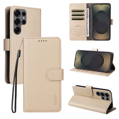 Für Samsung Galaxy S24 Ultra Brieftaschenhülle mit Riemen ENKAY HAT PRINCE RFID-blockierende Leder-Standtelefonabdeckung 