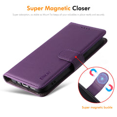 For Samsung Galaxy S25 Edge Wallet Case with Strap ENKAY HAT PRINCE RFID Blocking Leather Stand Phone Cover