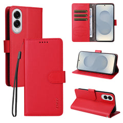 For Samsung Galaxy S25 Edge Wallet Case with Strap ENKAY HAT PRINCE RFID Blocking Leather Stand Phone Cover
