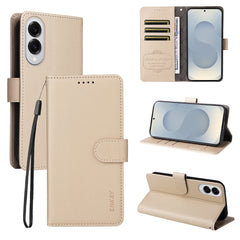For Samsung Galaxy S25 Edge Wallet Case with Strap ENKAY HAT PRINCE RFID Blocking Leather Stand Phone Cover