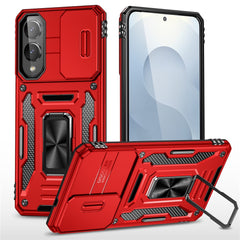 For Samsung Galaxy S25 Edge Case Kickstand Slide Lens Lid PC + TPU Drop