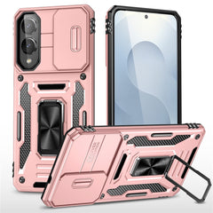 For Samsung Galaxy S25 Edge Case Kickstand Slide Lens Lid PC + TPU Drop
