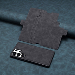 DENIOR B06 For Samsung Galaxy S25 Ultra Case Magnetic Detachable Wallet Stand Leather + TPU Phone Cover