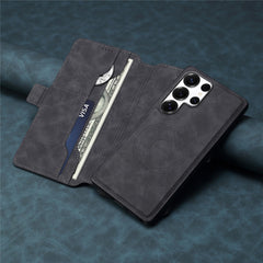 DENIOR B06 For Samsung Galaxy S25 Ultra Case Magnetic Detachable Wallet Stand Leather + TPU Phone Cover