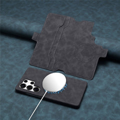 DENIOR B07 For Samsung Galaxy S24 Ultra Case Leather + PC Magnetic Detachable Wallet Phone Cover