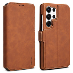 DENIOR B07 For Samsung Galaxy S24 Ultra Case Leather + PC Magnetic Detachable Wallet Phone Cover